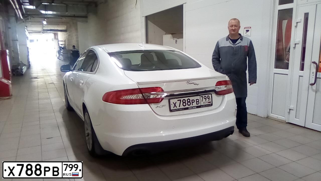 Фото автомобиля JAGUAR XF-SERIE, 2014 — госномер Х788РВ799. Цвет: Белый