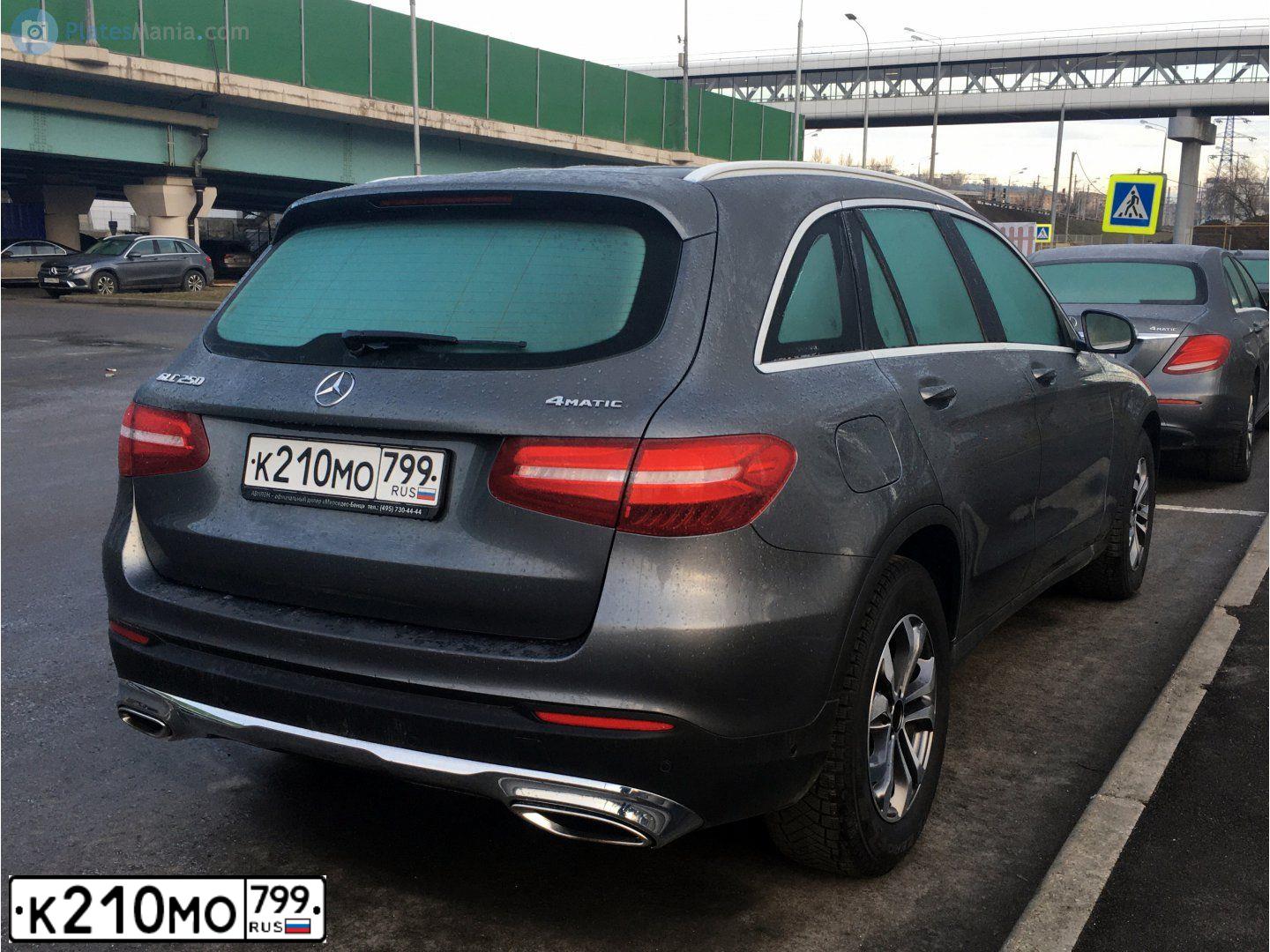 Фото автомобиля MERCEDES GLC-KLASSE, 2018 — госномер К210МО799. Цвет: Серый