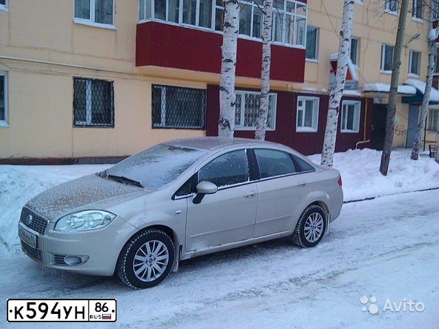 Фото автомобиля FIAT LINEA, 2010 — госномер А273СА186. Цвет: БЕЖЕВЫЙ