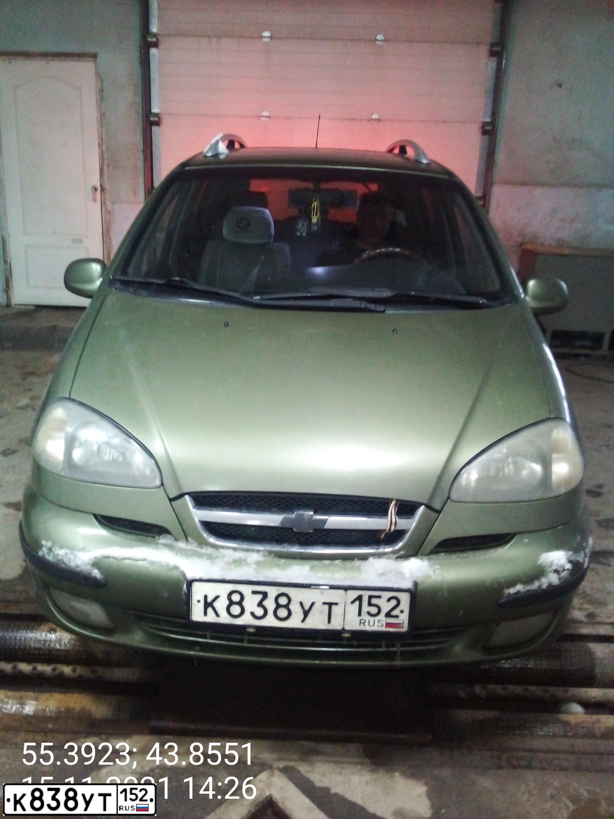 Фото автомобиля CHEVROLET REZZO, 2006 — госномер К838УТ152. Цвет: ЗЕЛЕНЫЙ