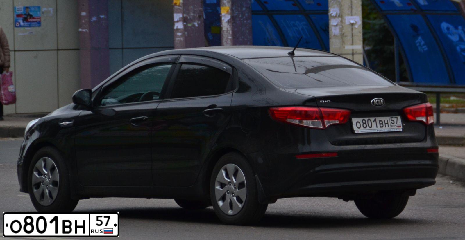 Фото автомобиля KIA RIO, 2015 — госномер О516КМ46. Цвет: ЧЕРНЫЙ