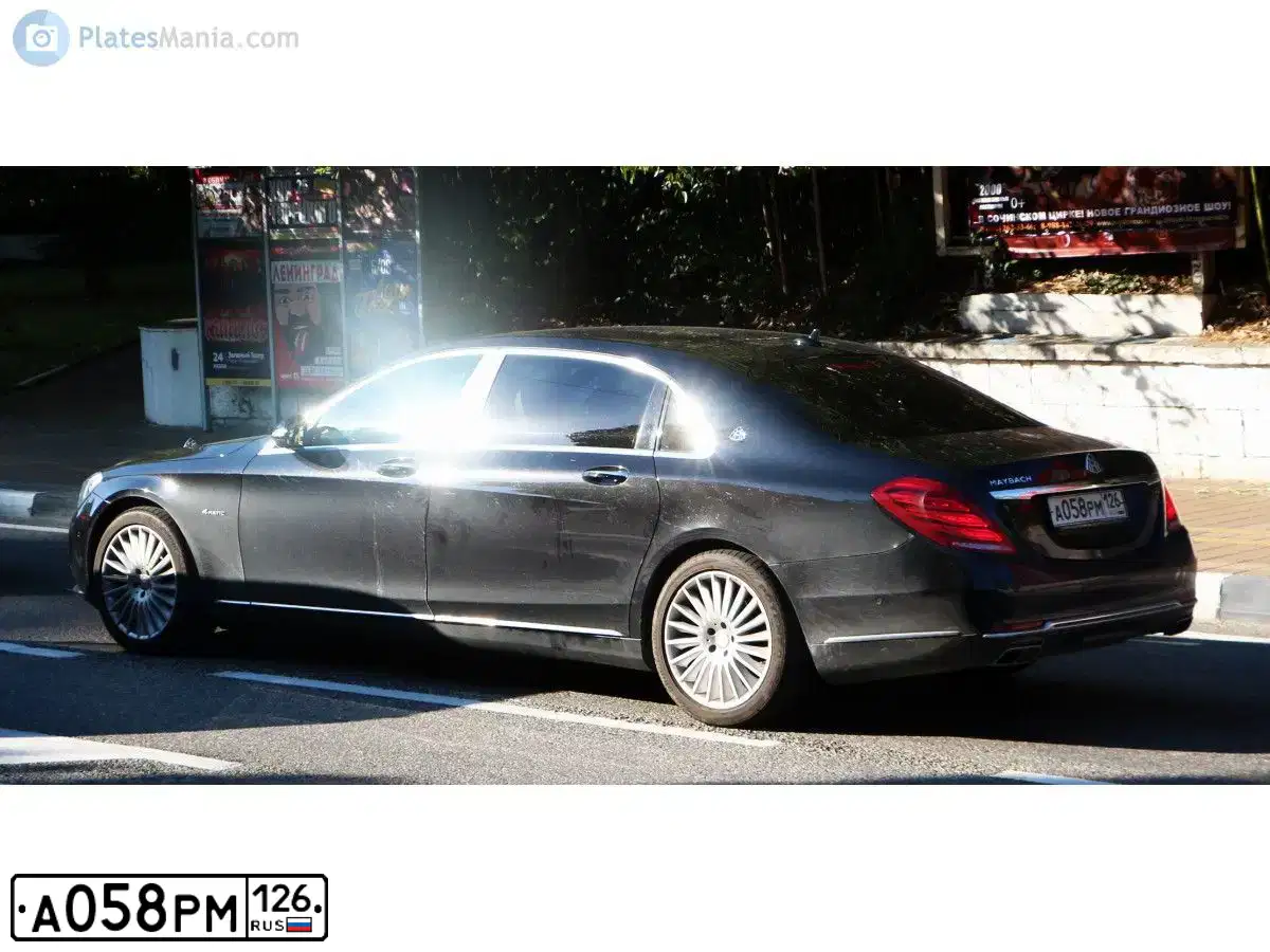 Фото автомобиля MERCEDES S-KLASSE, 2015 — госномер А058РМ126. Цвет: ЧЕРНЫЙ