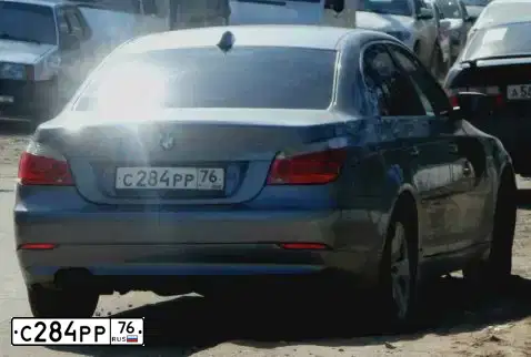 Фото автомобиля BMW SERIE 5, 2008 — госномер С284РР76. Цвет: СЕРЫЙ