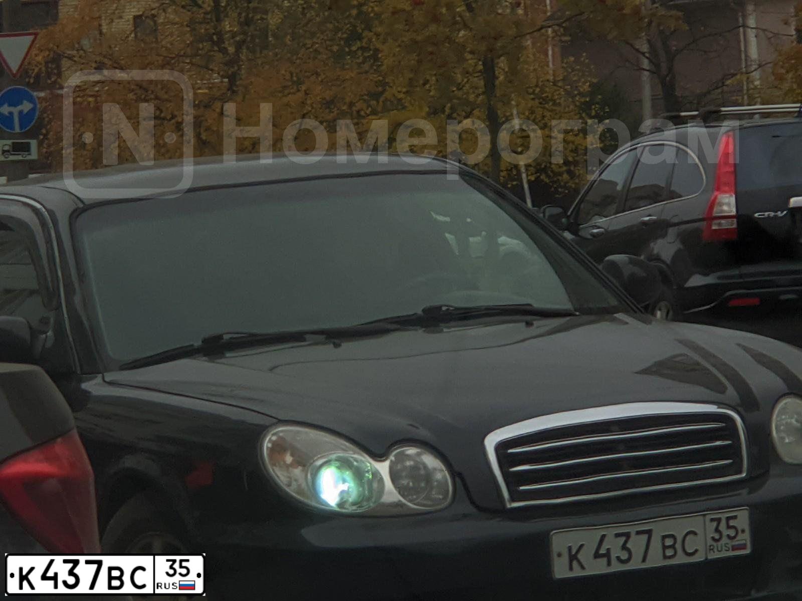 Фото автомобиля TAGAZ SONATA, 2008 — госномер К437ВС35. Цвет: ЧЕРНЫЙ