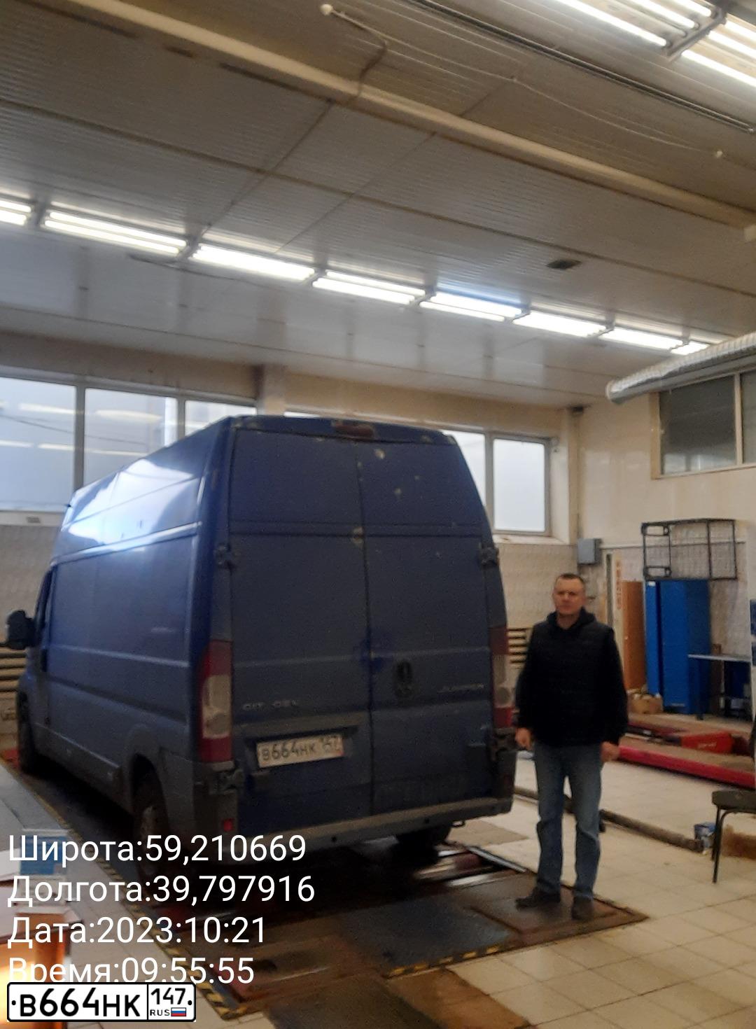 Фото автомобиля CITROEN JUMPER, 2007 — госномер М231КА35. Цвет: синий
