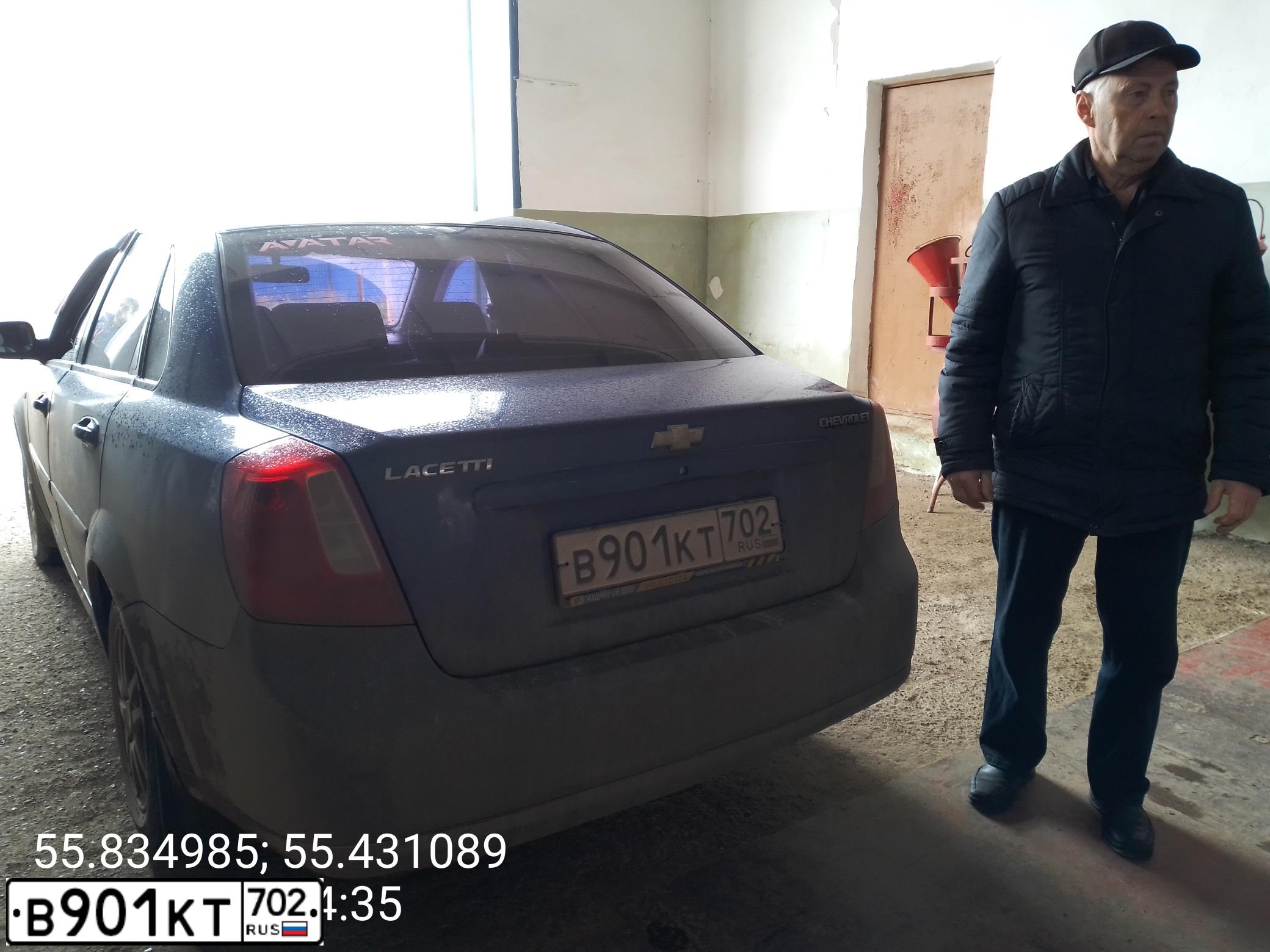 Фото автомобиля CHEVROLET LACETTI, 2008 — госномер В901КТ702. Цвет: синий