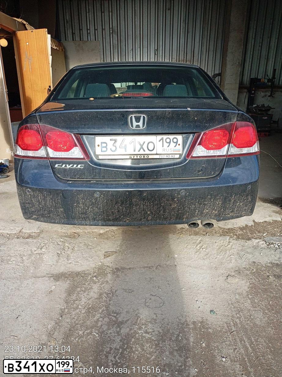 Фото автомобиля HONDA CIVIC, 2010 — госномер В341ХО199. Цвет: ЧЕРНЫЙ