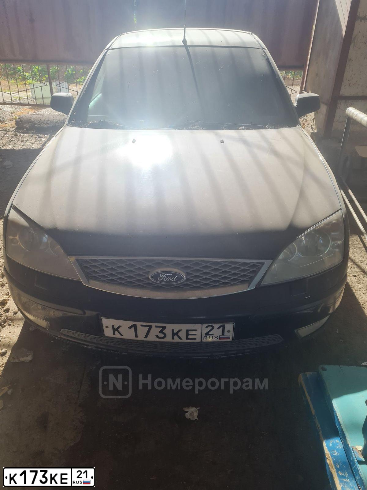 Фото автомобиля FORD MONDEO, 2006 — госномер А042АА121. Цвет: ЧЕРНЫЙ