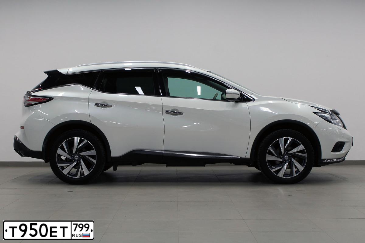 Фото автомобиля NISSAN MURANO, 2018 — госномер Р317НН799. Цвет: БЕЛЫЙ