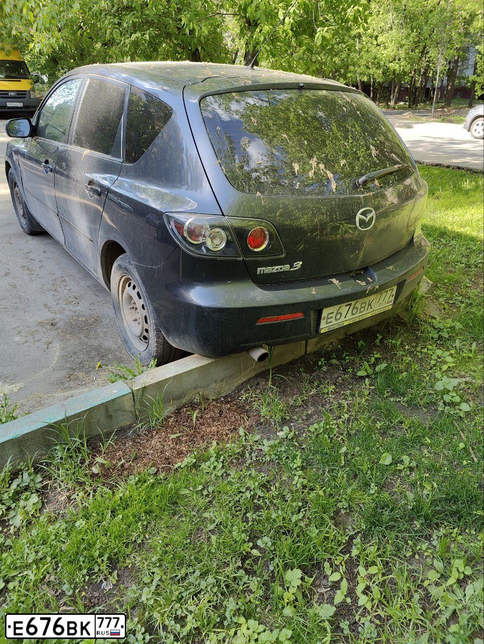 Фото автомобиля MAZDA 3, 2007 — госномер Е676ВК777. Цвет: СЕРЫЙ ТЕМНЫЙ