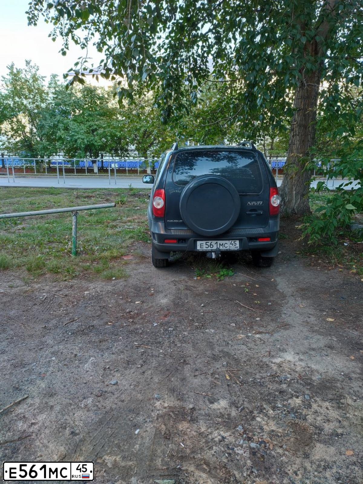 Фото автомобиля CHEVROLET NIVA, 2013 — госномер Е561МС45. Цвет: ЧЕРНО-СИНИЙ МЕТАЛЛИК