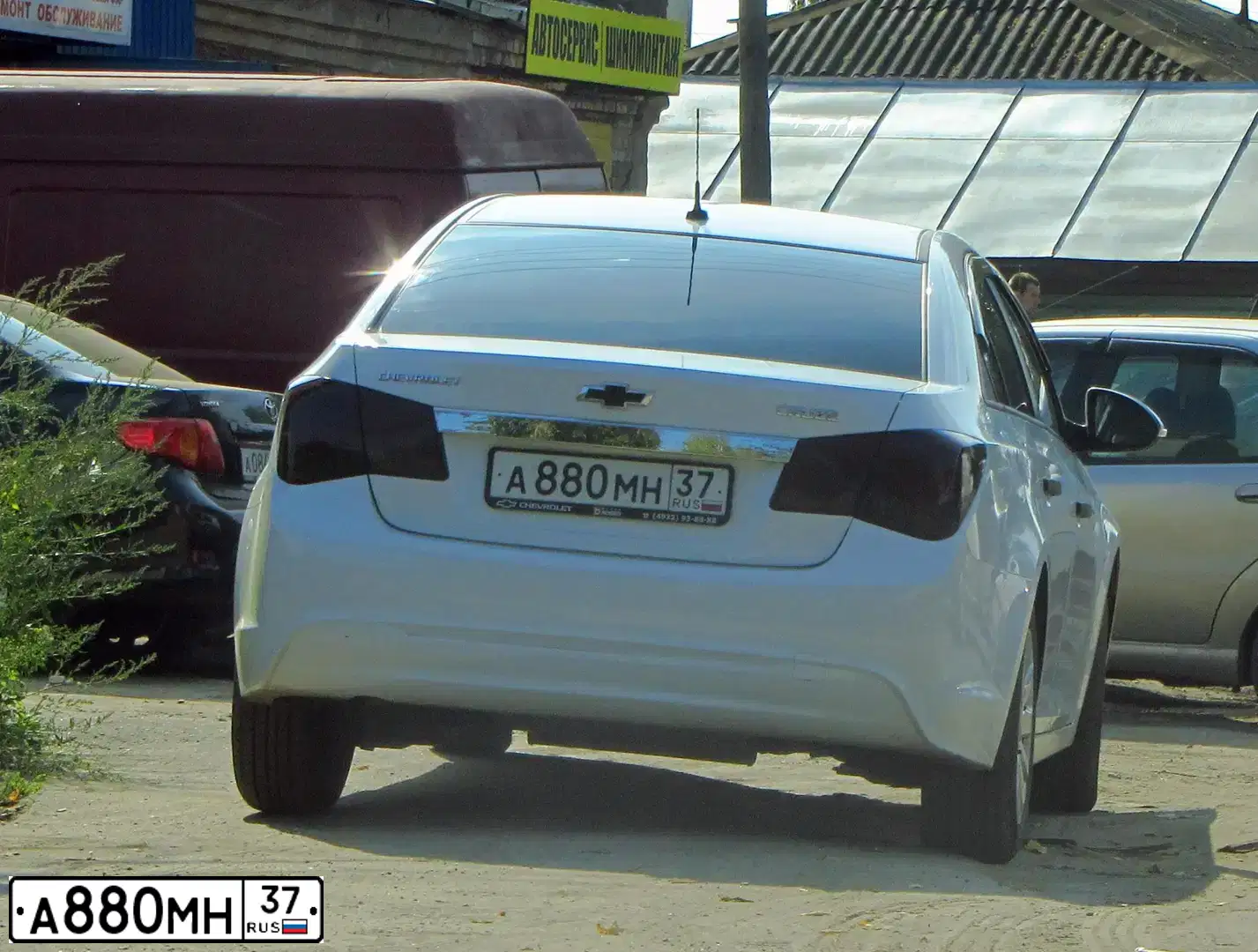 Фото автомобиля CHEVROLET CRUZE, 2014 — госномер А880МН37. Цвет: БЕЛЫЙ