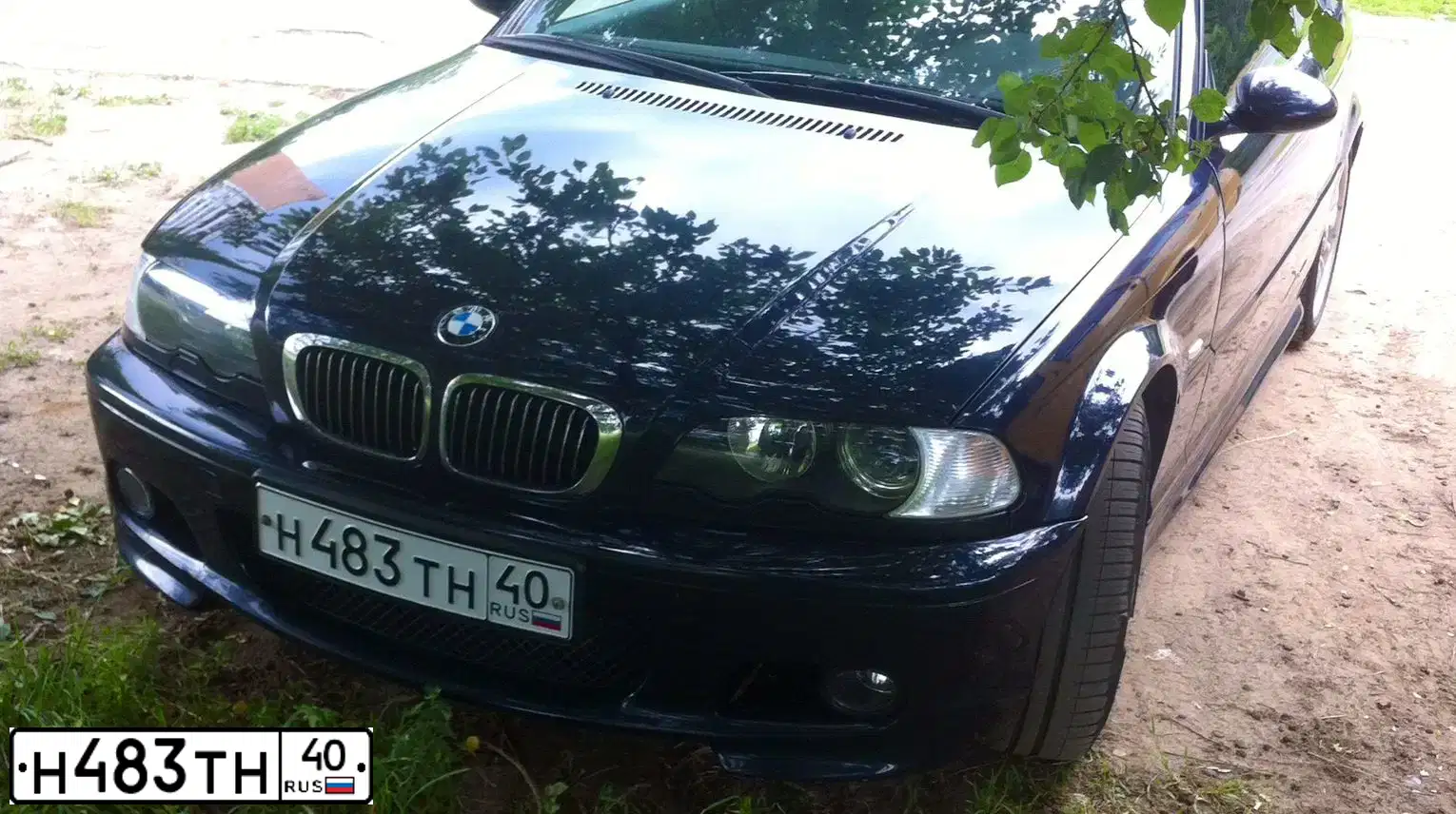 Фото автомобиля BMW SERIE 3, 2001 — госномер Н483ТН40. Цвет: СИНИЙ ТЕМНЫЙ