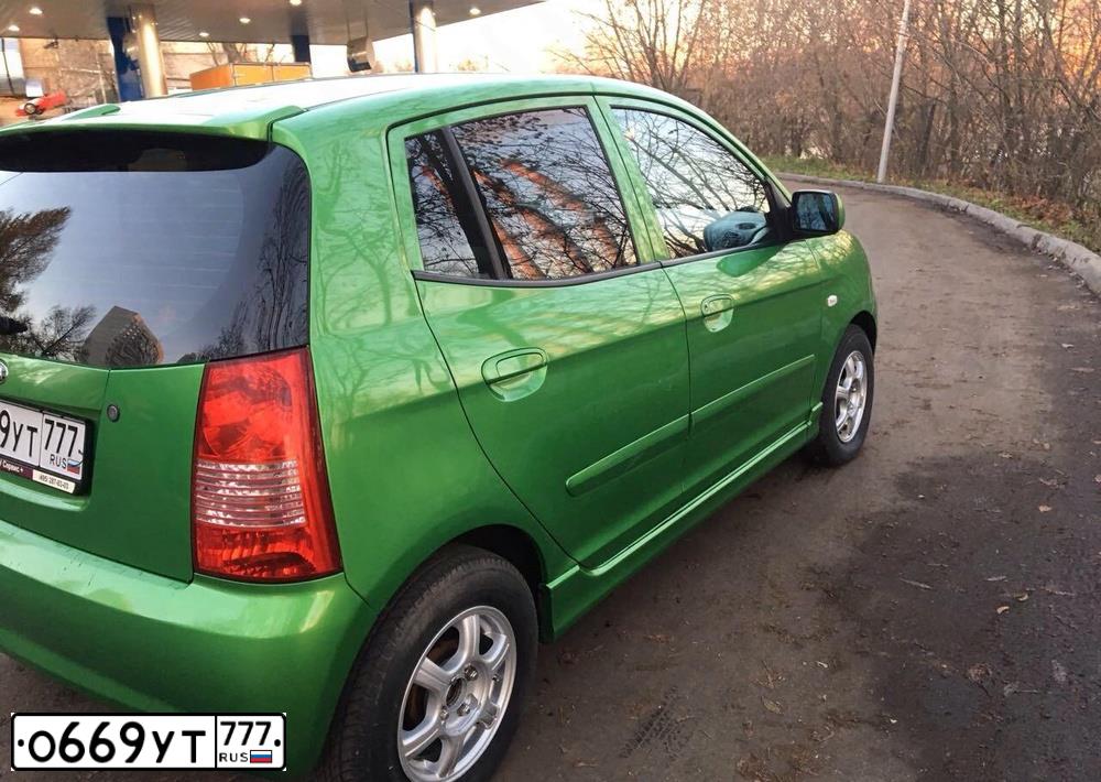 Фото автомобиля KIA PICANTO / MORNING, 2007 — госномер С514УК123. Цвет: ЗЕЛЕНЫЙ