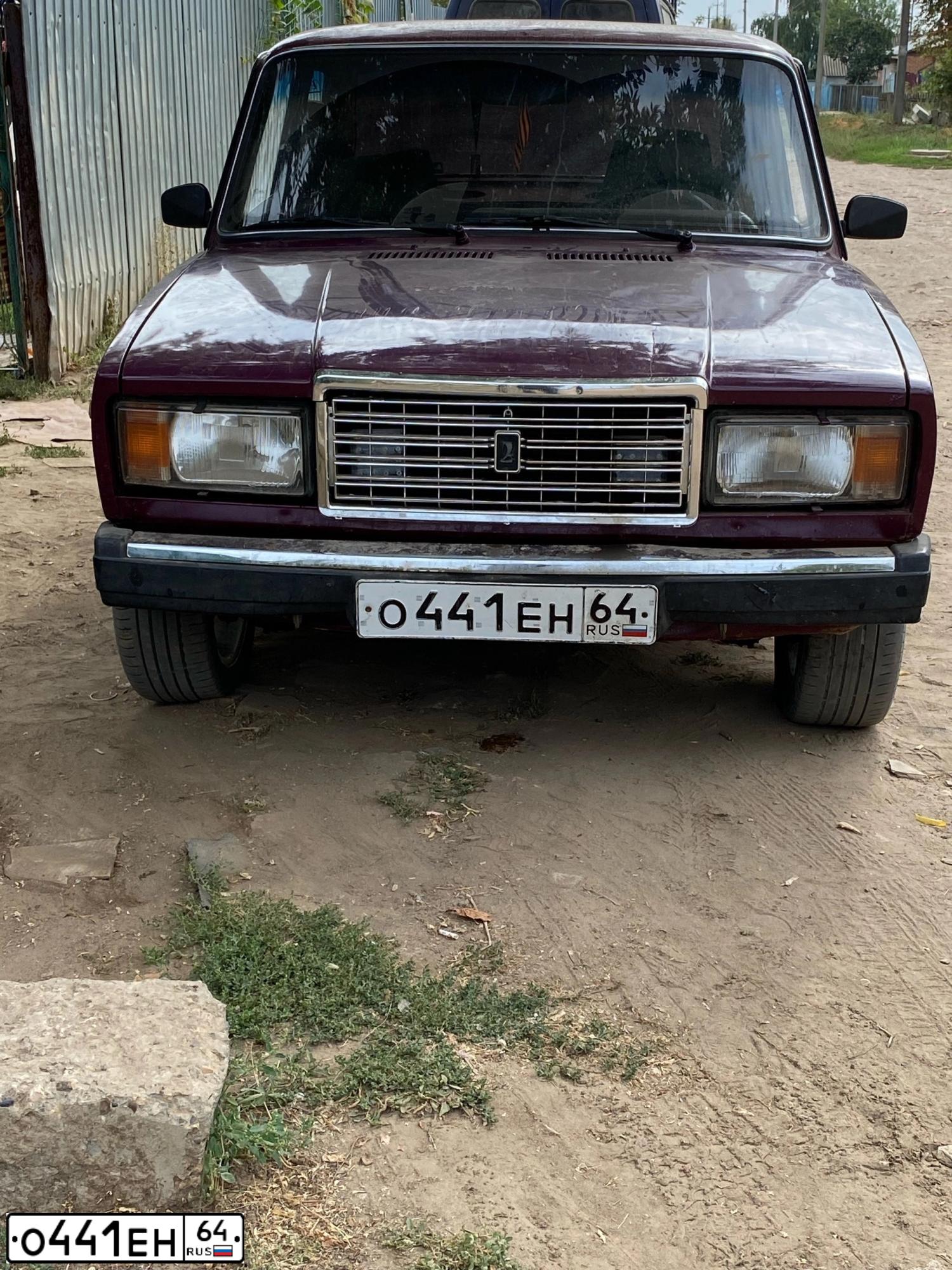 Фото автомобиля LADA 2107, 2002 — госномер О441ЕН64. Цвет: ТЕМНО БОРДОВЫЙ