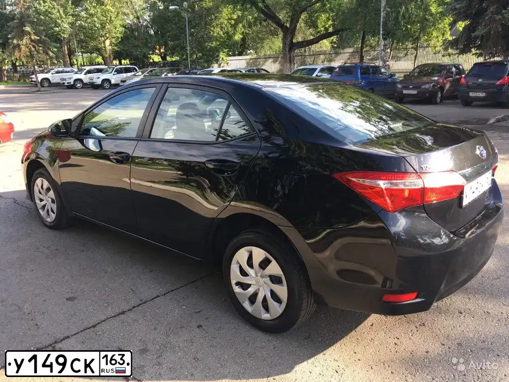 Фото автомобиля TOYOTA COROLLA, 2015 — госномер У149СК163. Цвет: ЧЕРНЫЙ