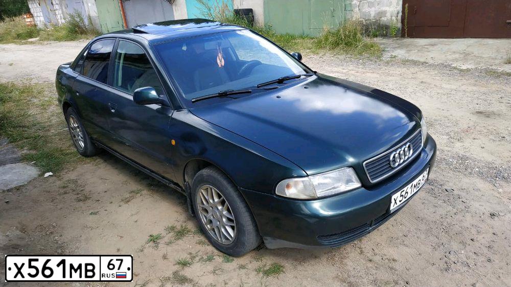 Фото автомобиля AUDI A4, 1997 — госномер О285ХА32. Цвет: ЗЕЛЕНЫЙ