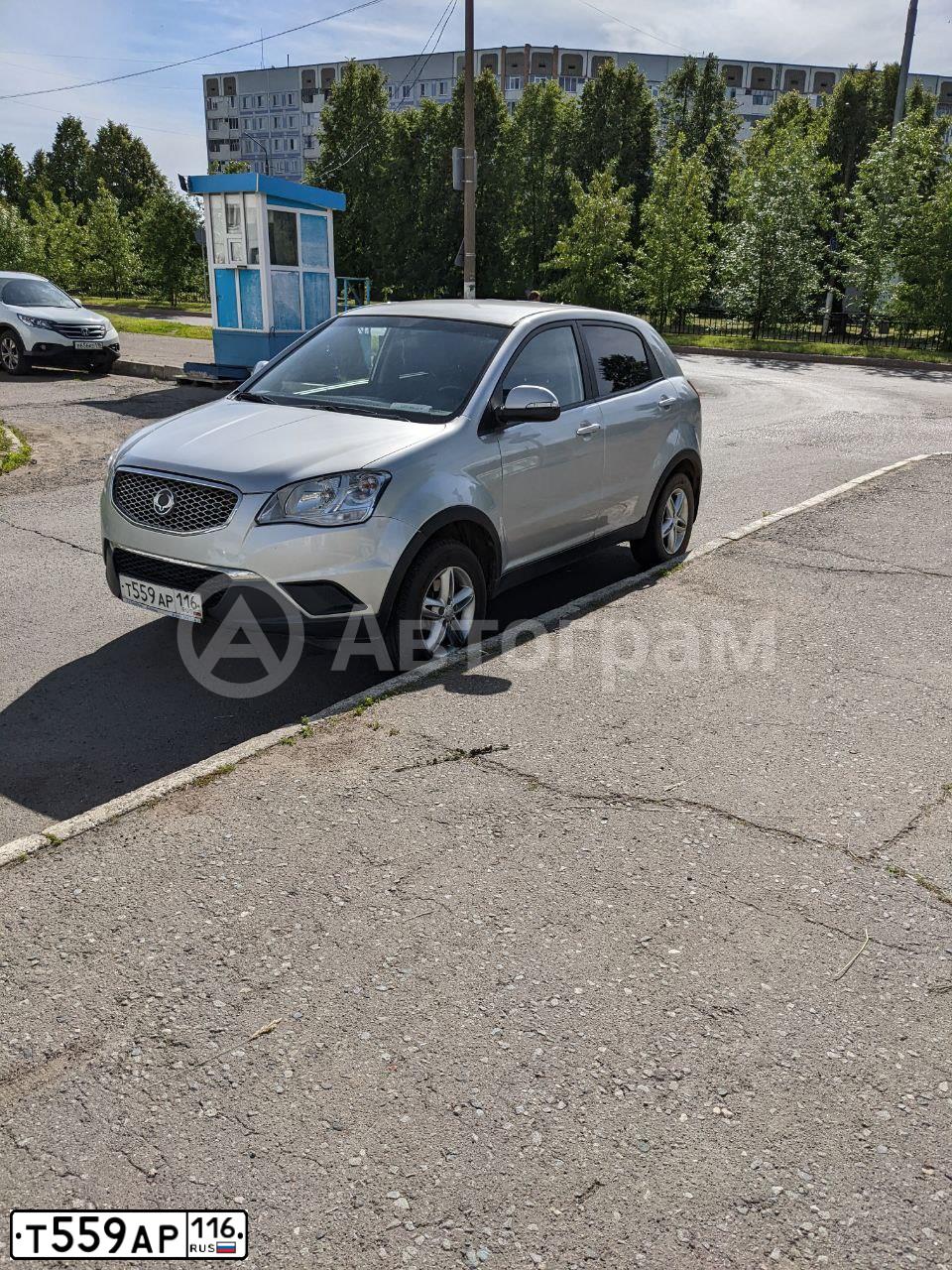Фото автомобиля SSANGYONG ACTYON, 2013 — госномер Т559АР116. Цвет: СЕРЕБРИСТЫЙ