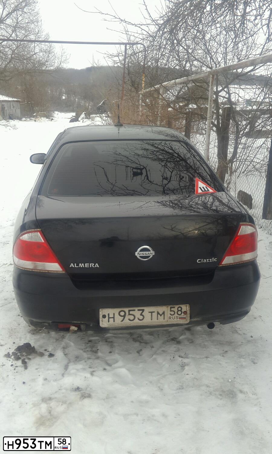 Фото автомобиля NISSAN ALMERA, 2011 — госномер Н953ТМ58. Цвет: ЧЕРНЫЙ