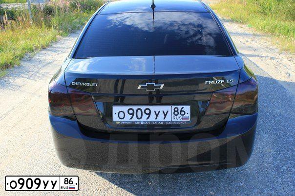 Фото автомобиля CHEVROLET CRUZE, 2010 — госномер А995ОМ186. Цвет: ЧЕРНЫЙ