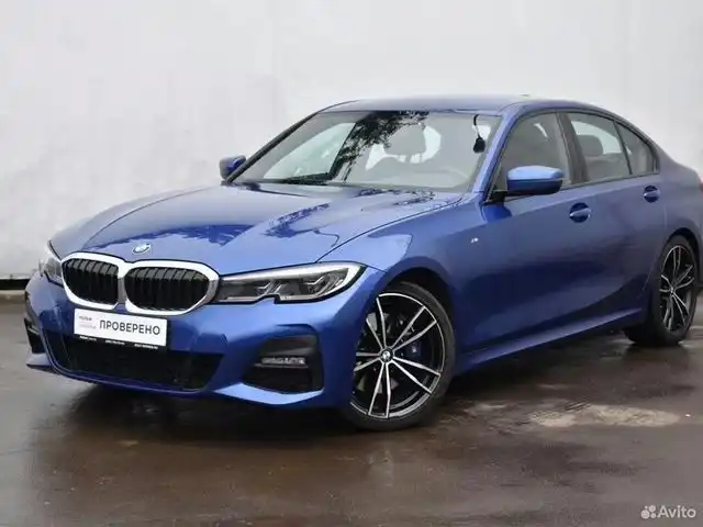 Фото автомобиля BMW 320D, 2019 — госномер Е709УТ790. Цвет: синий