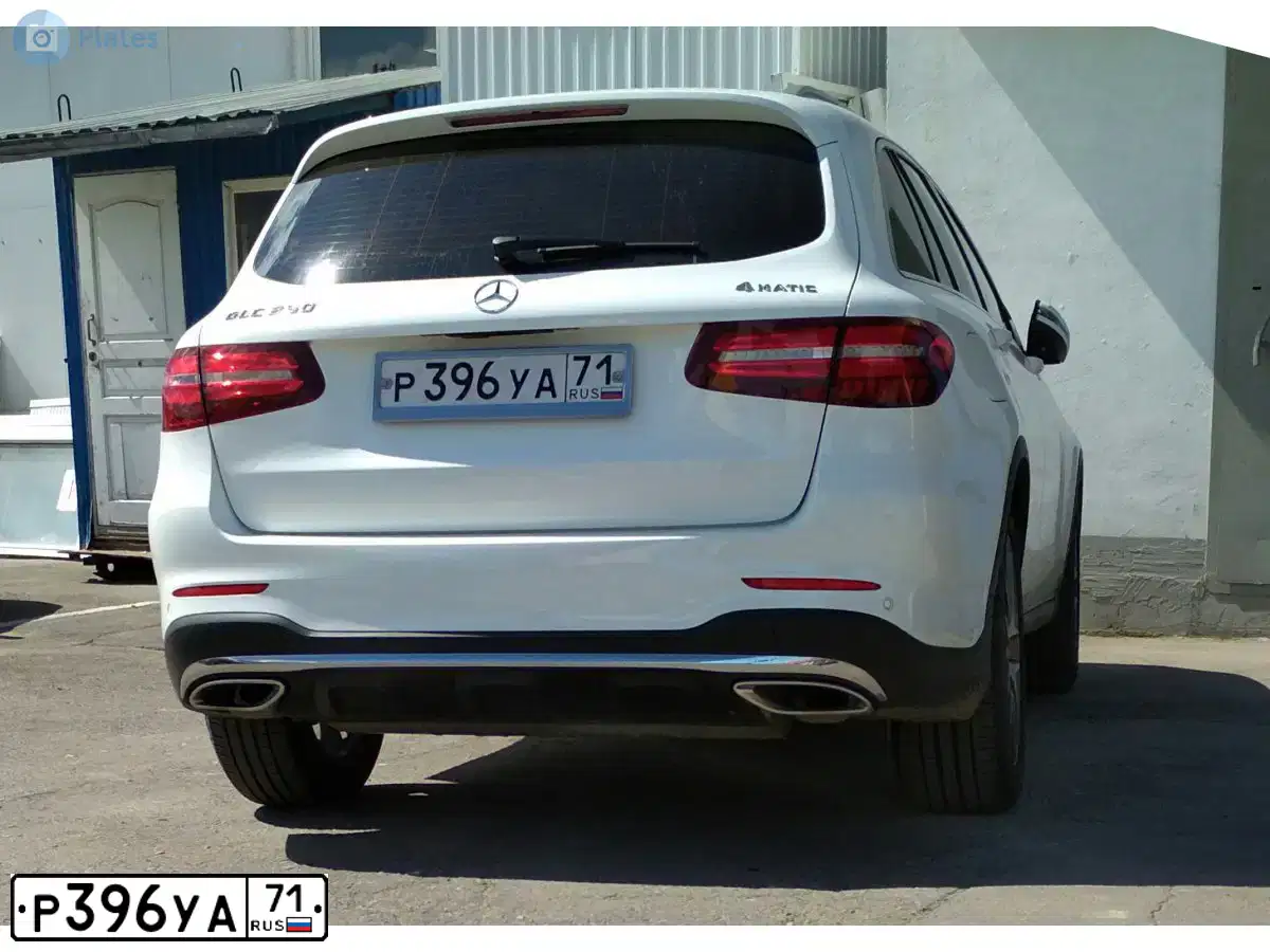 Фото автомобиля MERCEDES GLC-KLASSE, 2015 — госномер Р396УА71. Цвет: БЕЛЫЙ