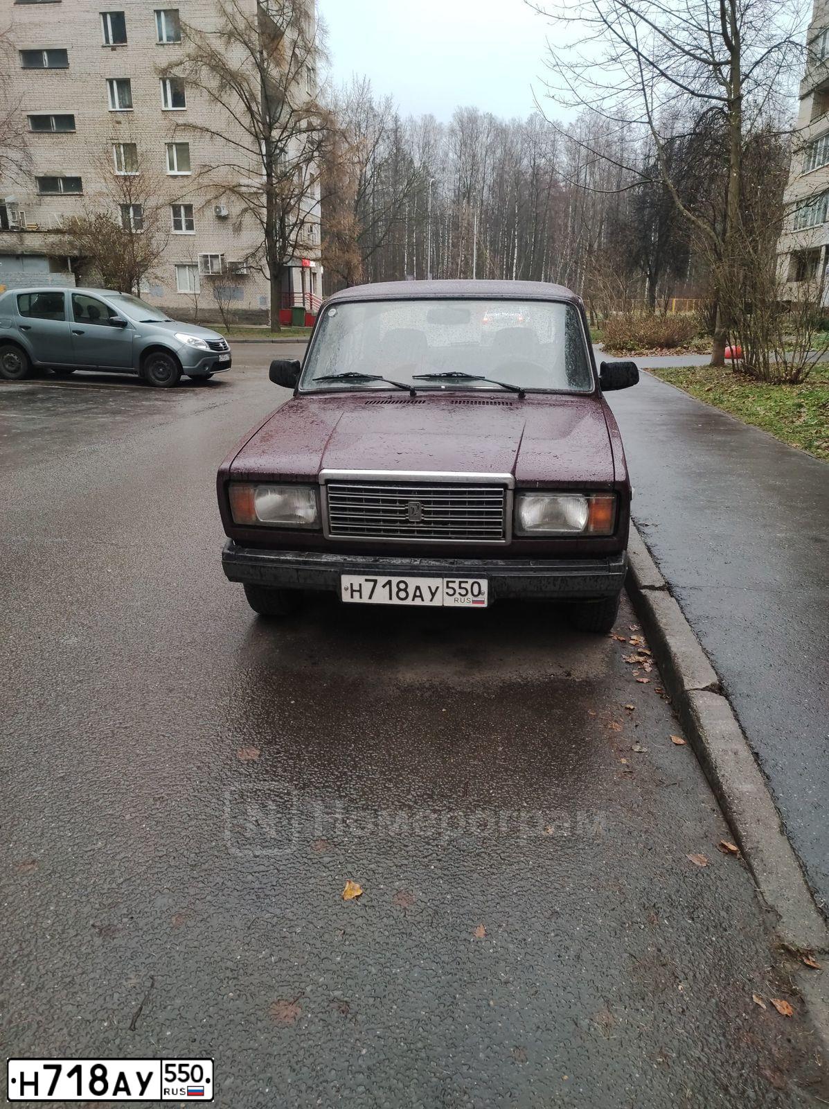 Фото автомобиля LADA 2107, 2005 — госномер Н718АУ550. Цвет: ВИШНЕВЫЙ ТЕМНЫЙ