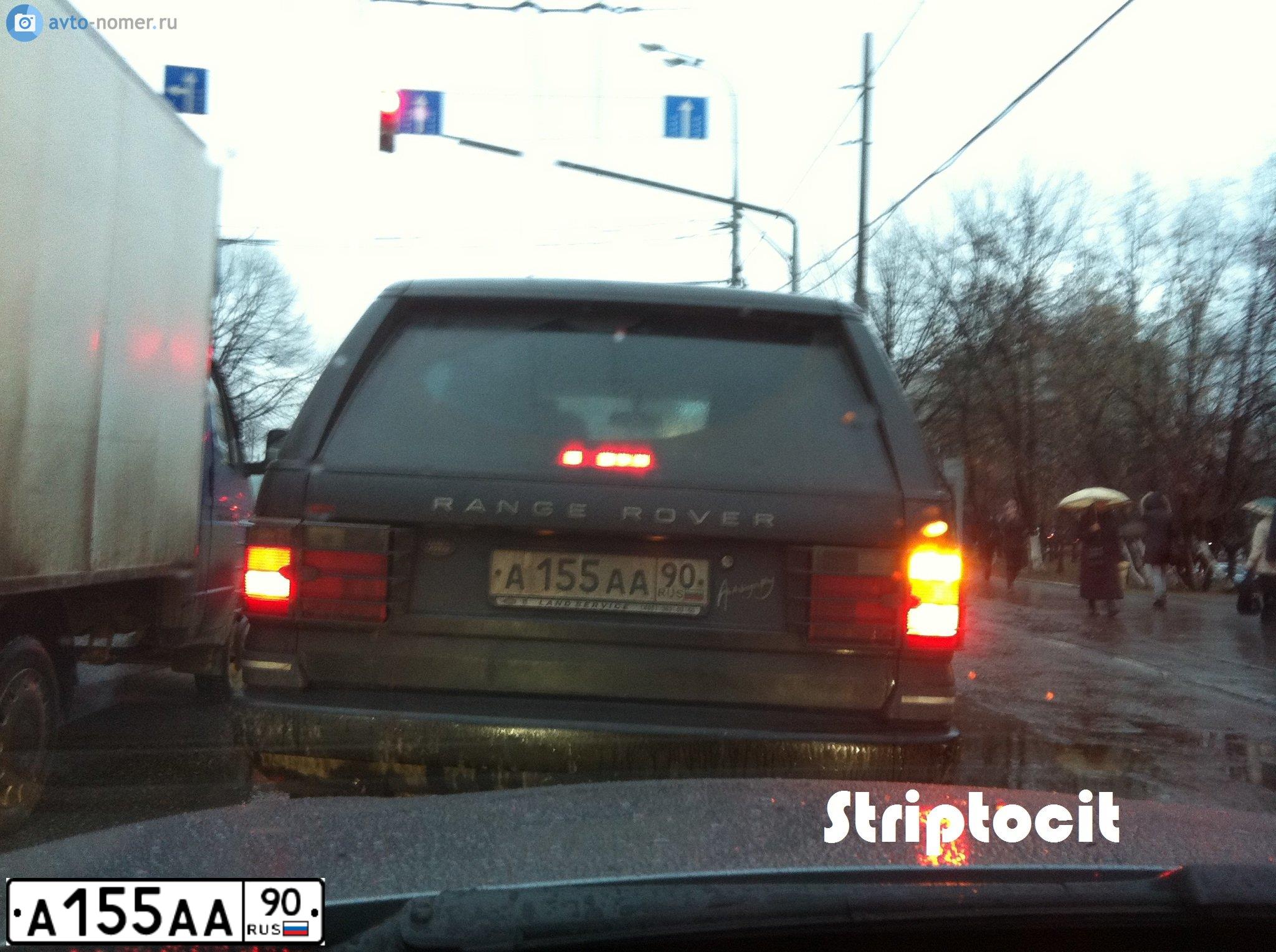 Фото автомобиля LANDROVER RANGE ROVER, 2001 — госномер А155АА90. Цвет: ЧЕРНЫЙ