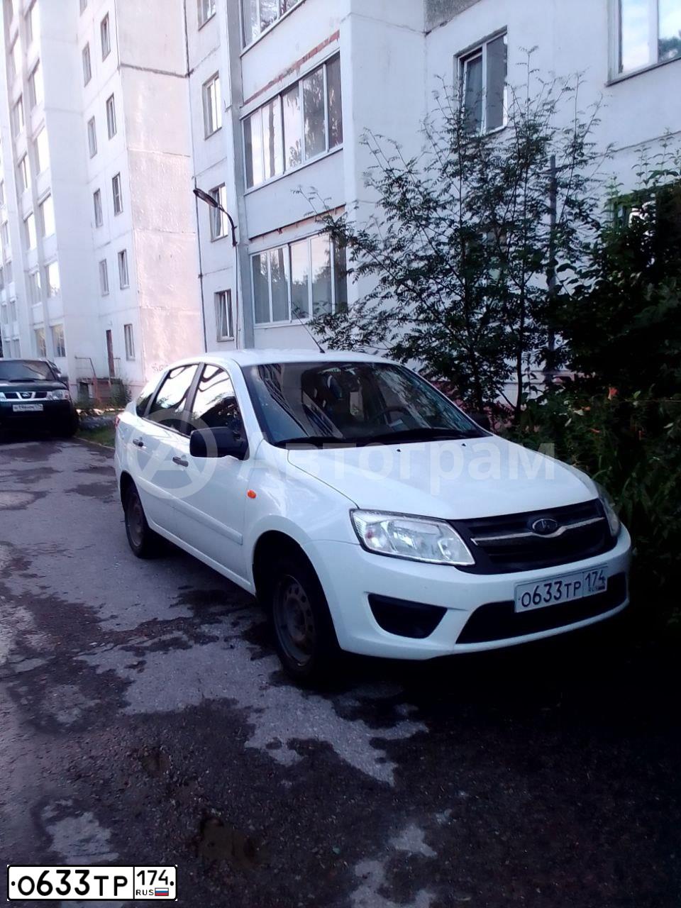 Фото автомобиля LADA 2191 GRANTA, 2015 — госномер О633ТР174. Цвет: Белый