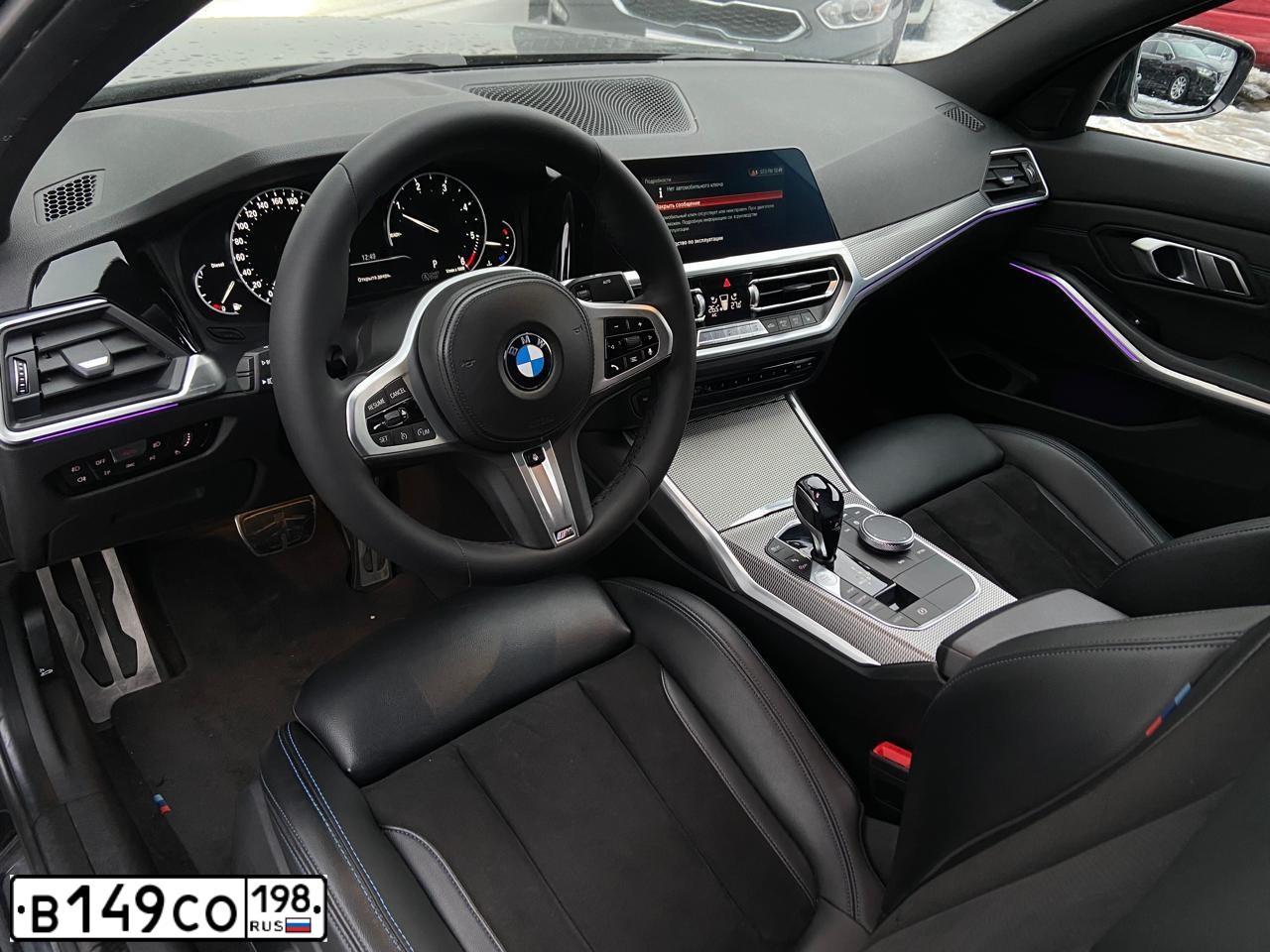Фото автомобиля BMW SERIE 3, 2019 — госномер В149СО198. Цвет: ЧЕРНЫЙ