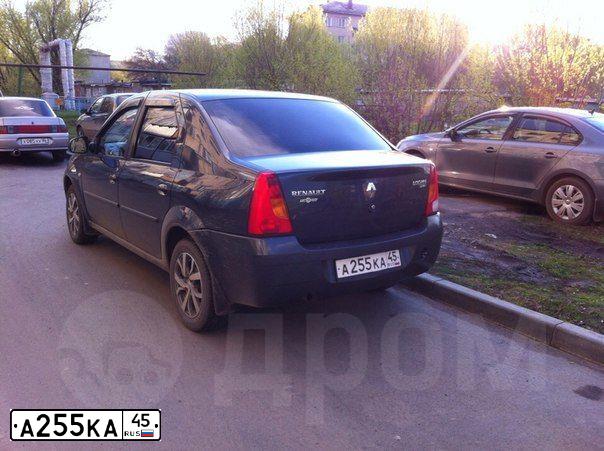 Фото автомобиля RENAULT LOGAN, 2009 — госномер А255КА45. Цвет: ТЕМНО-СЕРЫЙ