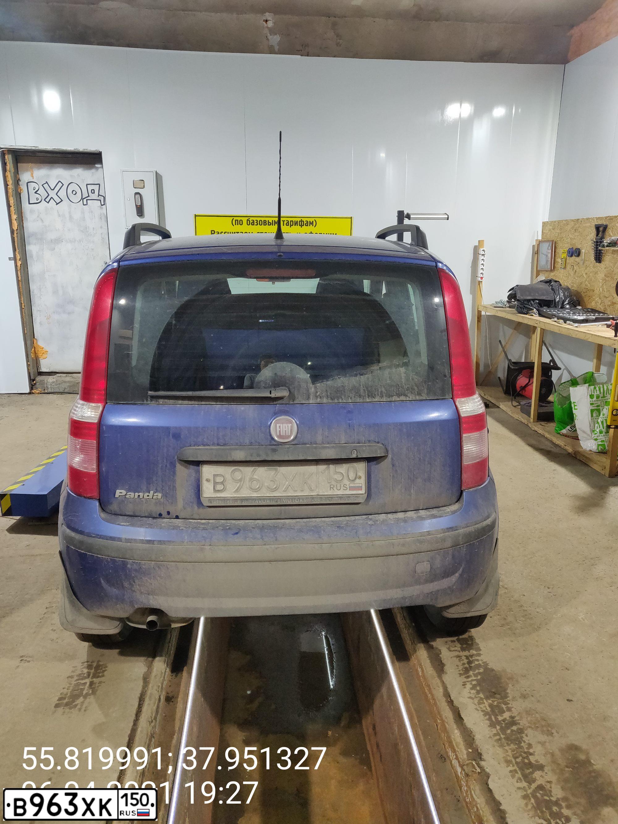 Фото автомобиля FIAT PANDA, 2008 — госномер У812КУ71. Цвет: СИНИЙ