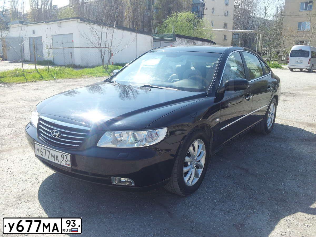 Фото автомобиля HYUNDAI GRANDEUR, 2007 — госномер К522КК01. Цвет: ЧЕРНЫЙ