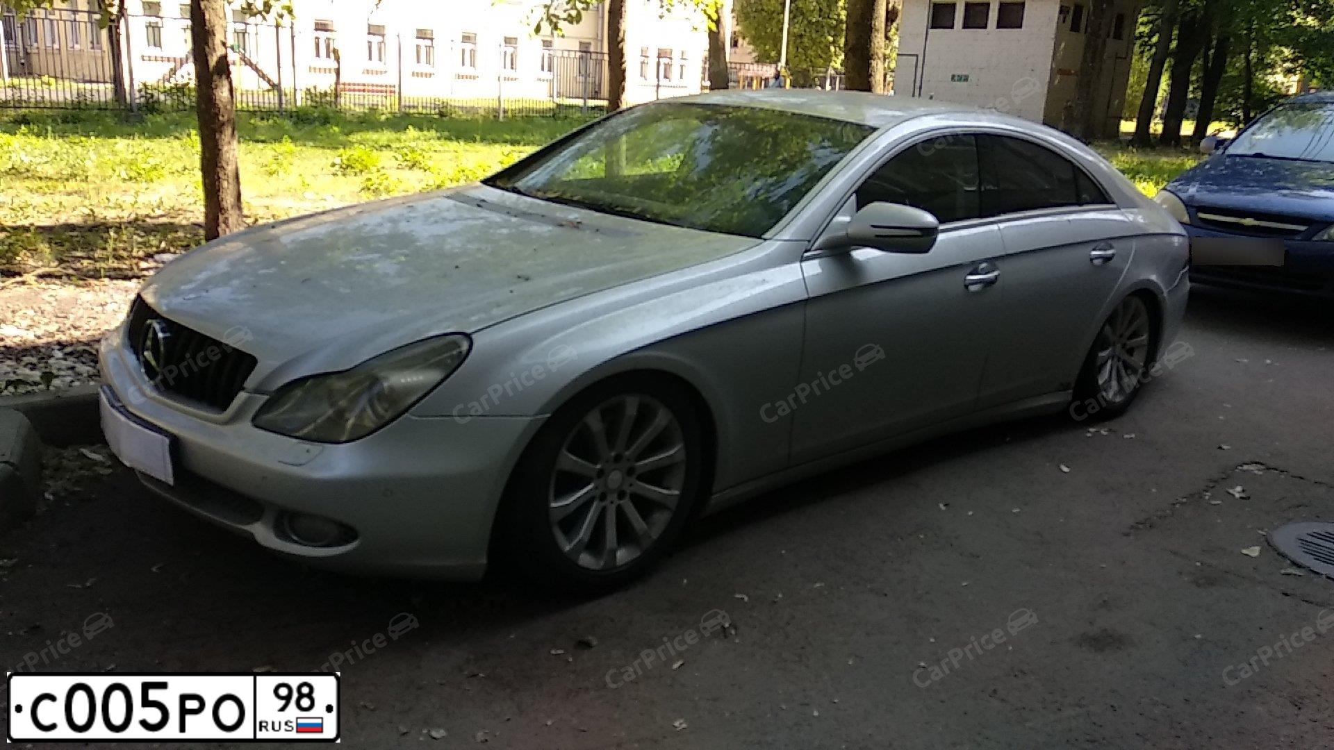 Фото автомобиля MERCEDES CLS-KLASSE, 2008 — госномер М222СТ150. Цвет: Серебристый
