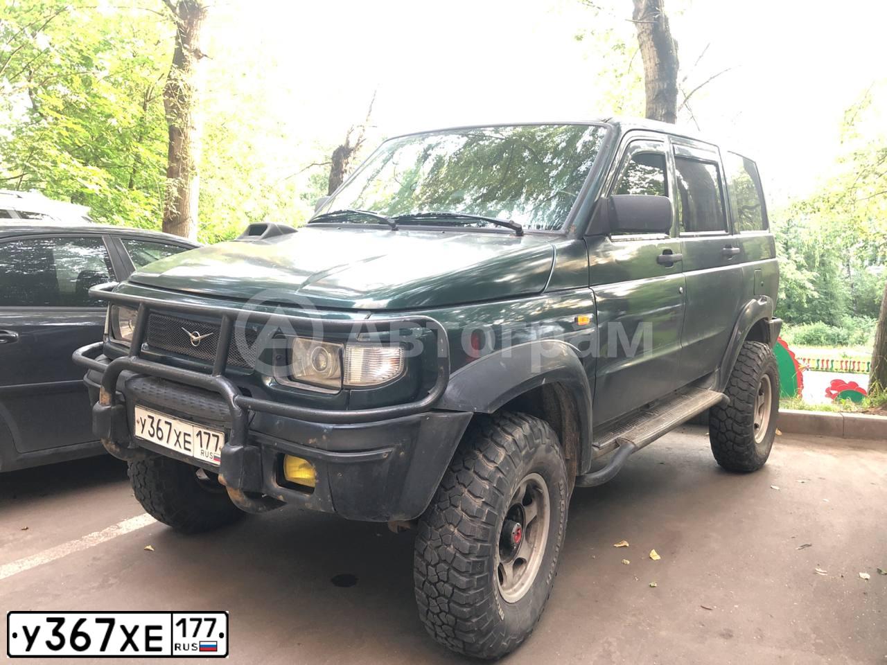 Фото автомобиля UAZ 3162 SIMBIR, 2003 — госномер У367ХЕ177. Цвет: ЗЕЛЕНЫЙ