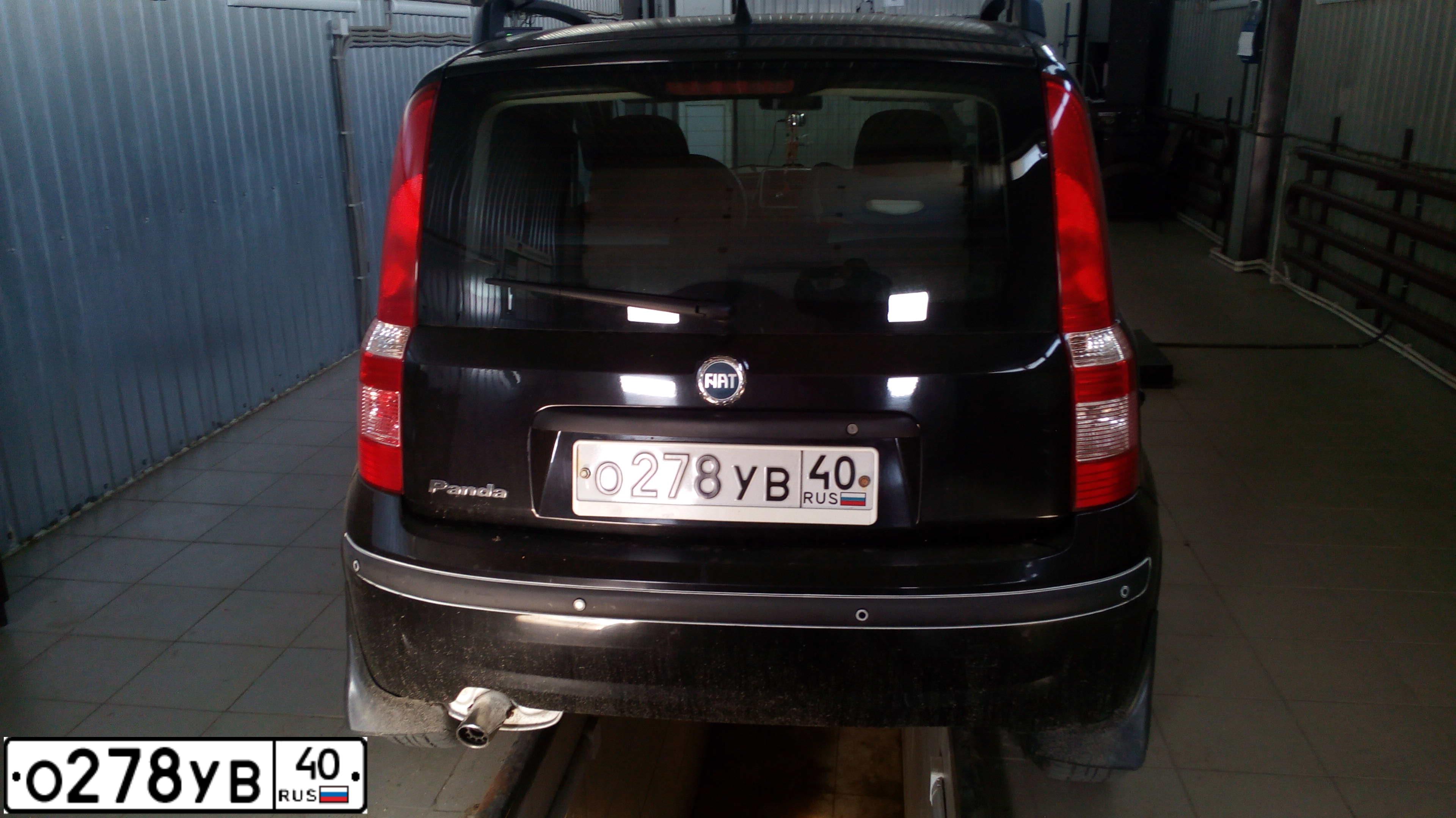 Фото автомобиля FIAT PANDA, 2007 — госномер О278УВ40. Цвет: ЧЕРНЫЙ