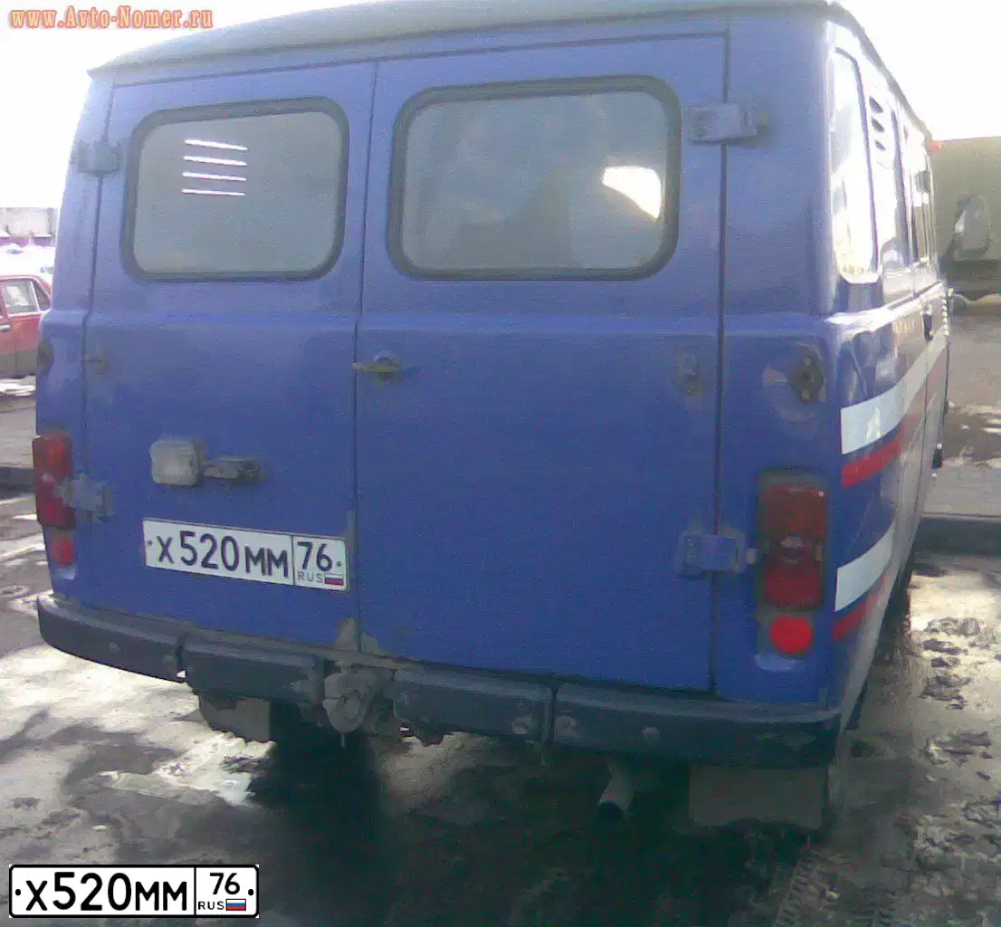 Фото автомобиля УАЗ 39099, 2006 — госномер Х520ММ76. Цвет: синий