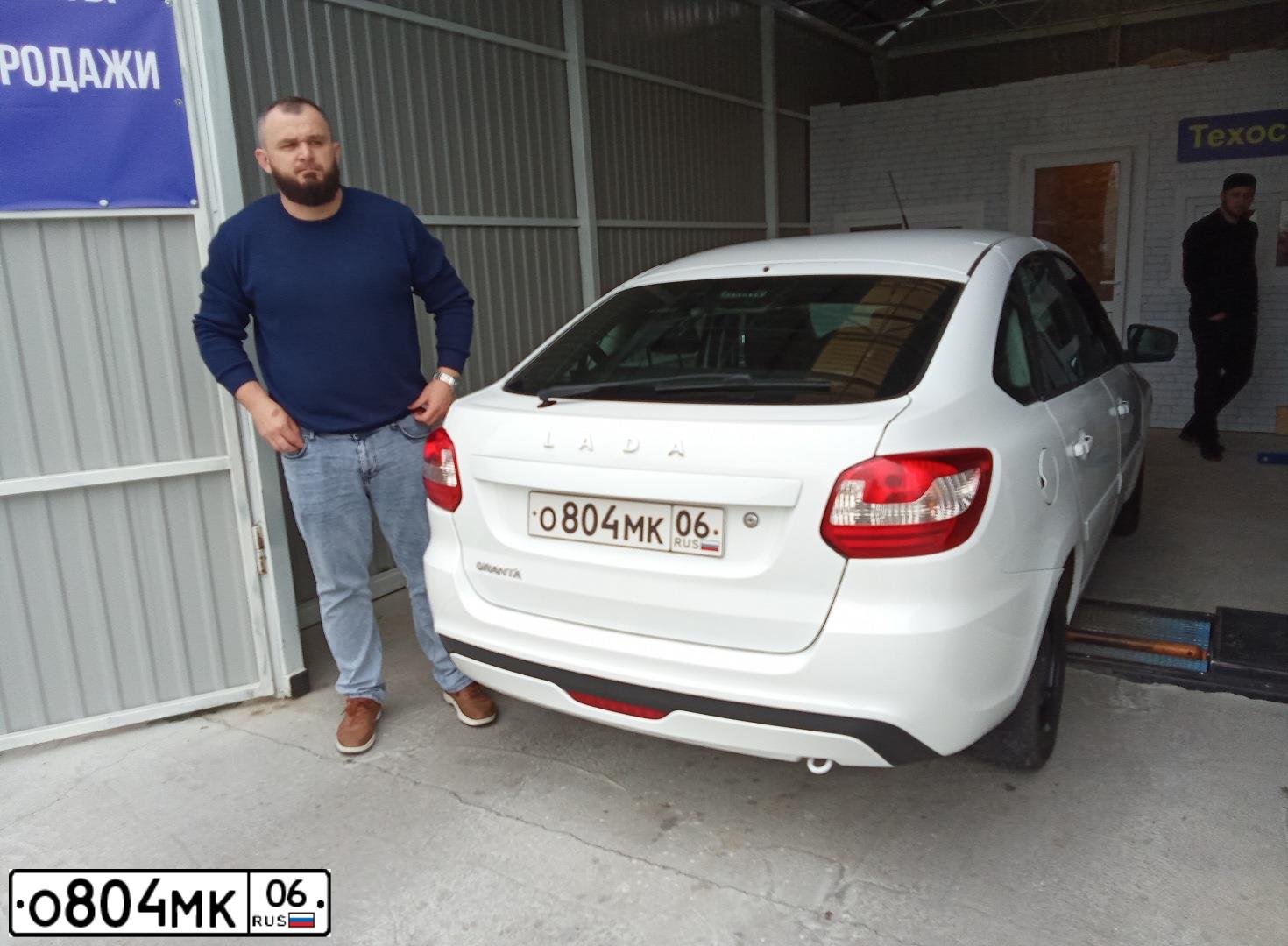 Фото автомобиля LADA 2191 GRANTA, 2015 — госномер А777АА06. Цвет: Белый