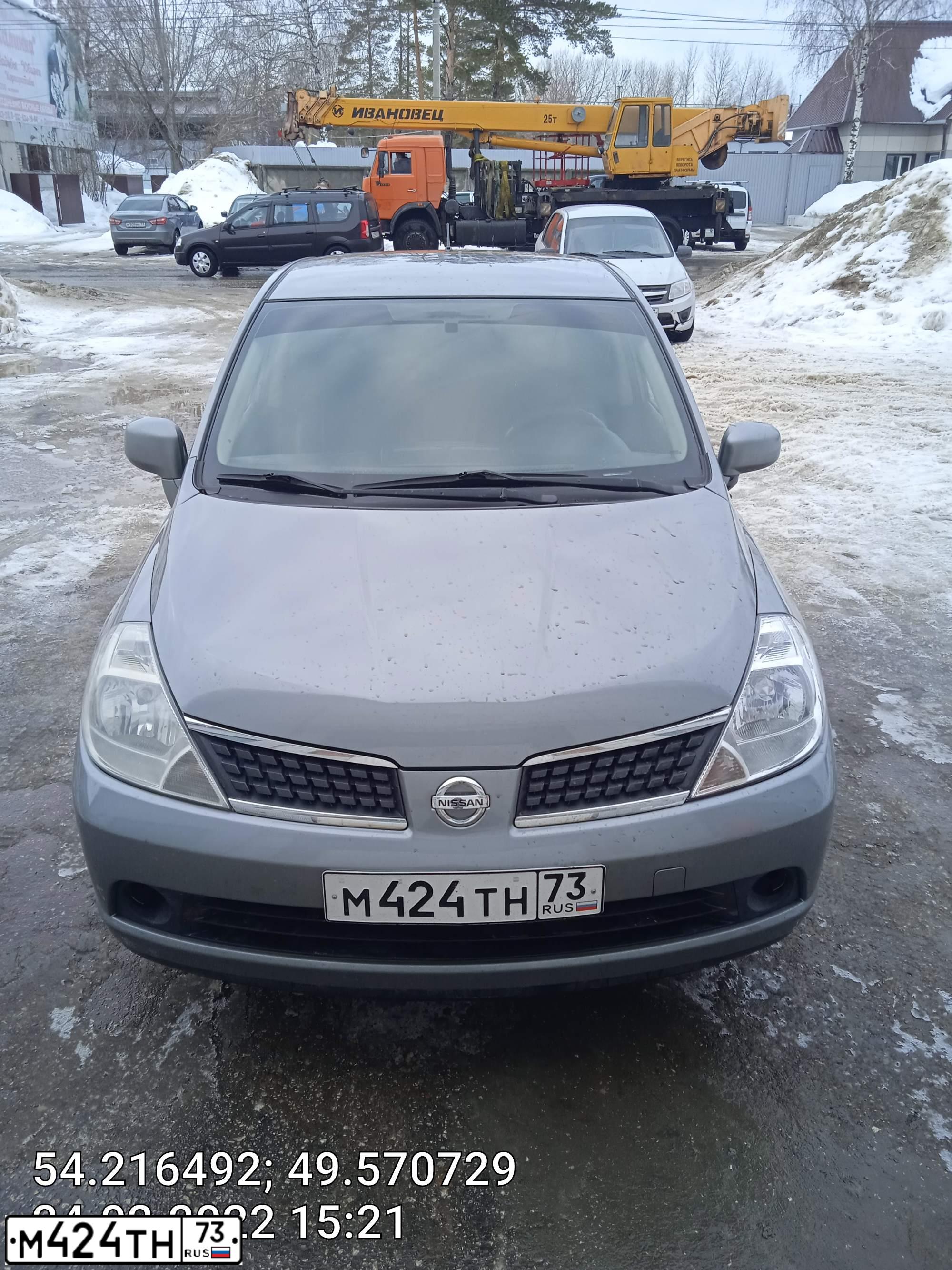 Фото автомобиля NISSAN TIIDA, 2008 — госномер С020КЕ73