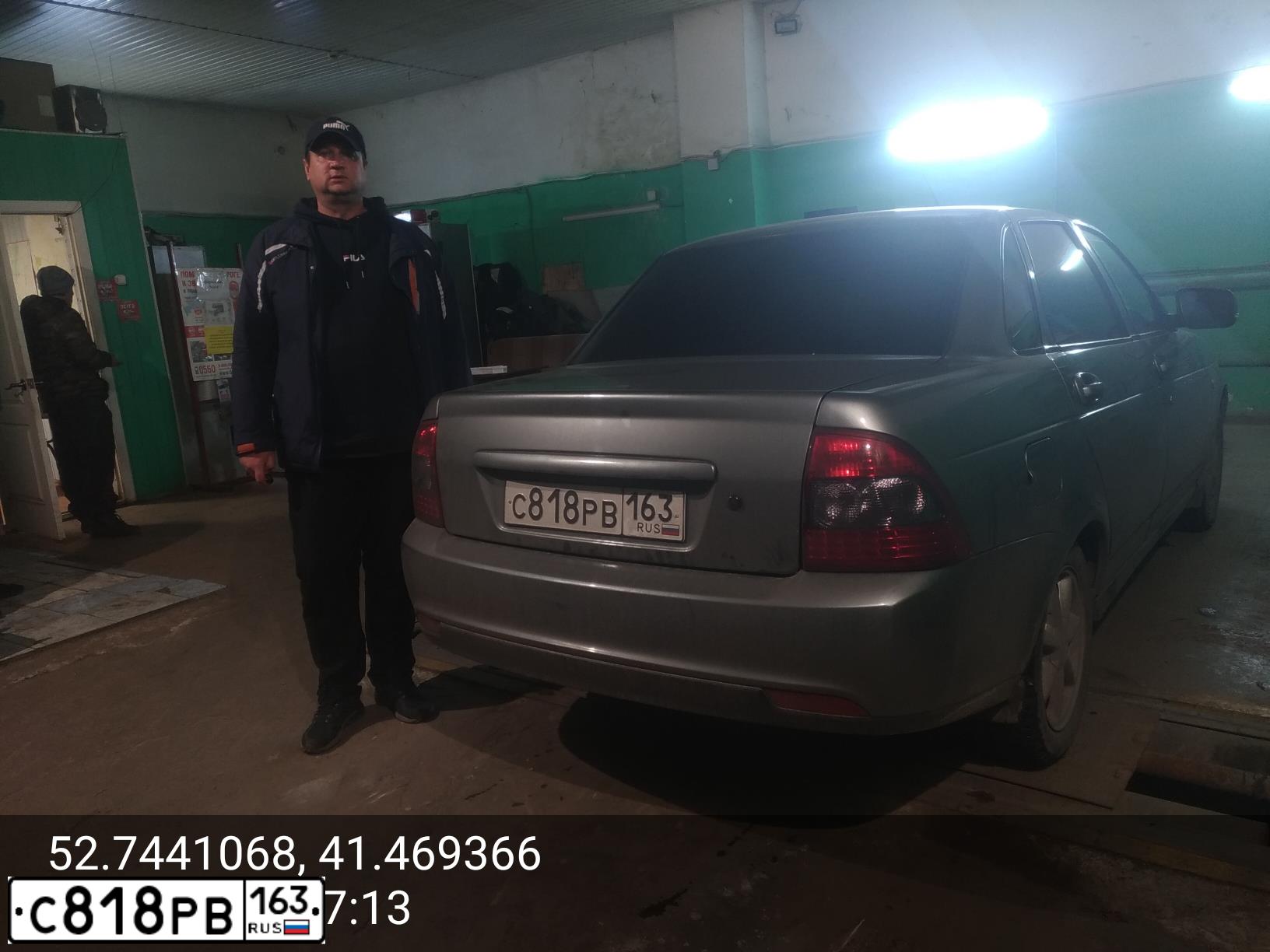 Фото автомобиля LADA PRIORA, 2012 — госномер С342ВУ68. Цвет: средний серо-зеленый металлик