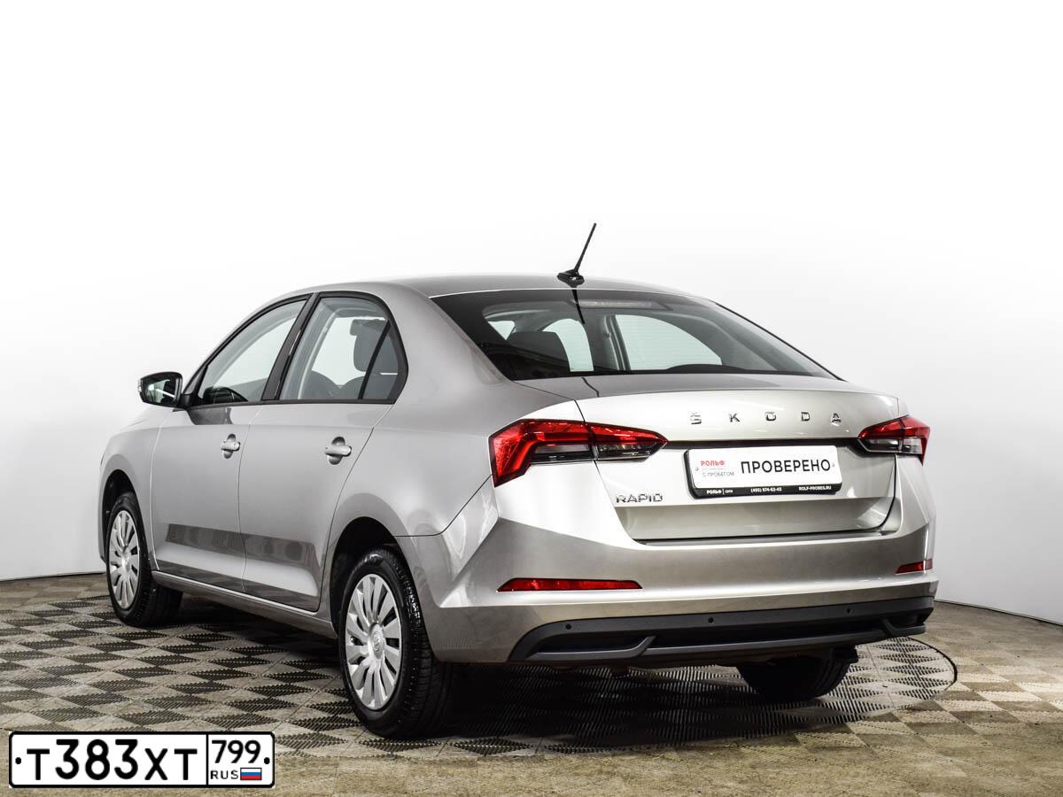 Фото автомобиля SKODA RAPID, 2021 — госномер Е619ОЕ790. Цвет: СЕРЫЙ