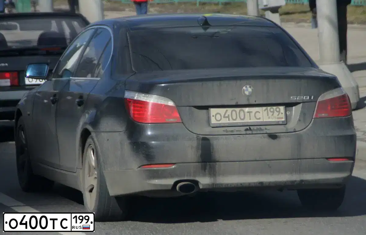 Фото автомобиля BMW SERIE 5, 2008 — госномер О977ТН46. Цвет: ЧЕРНЫЙ