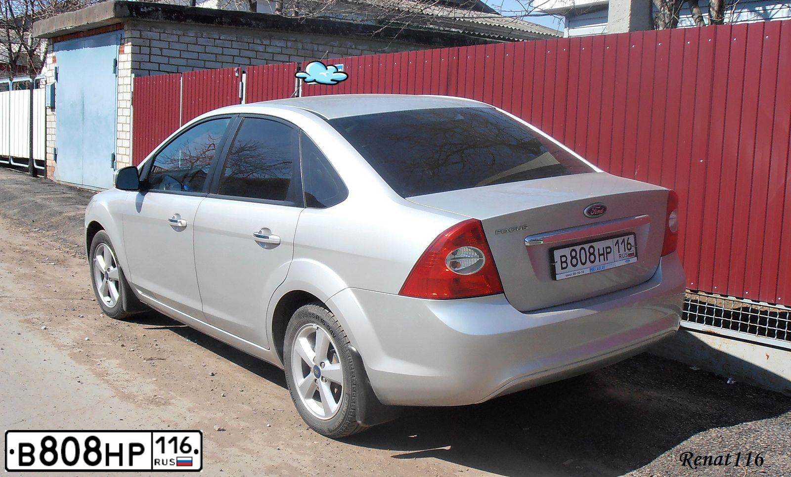 Фото автомобиля FORD FOCUS, 2008 — госномер У223СС716. Цвет: Серебристый