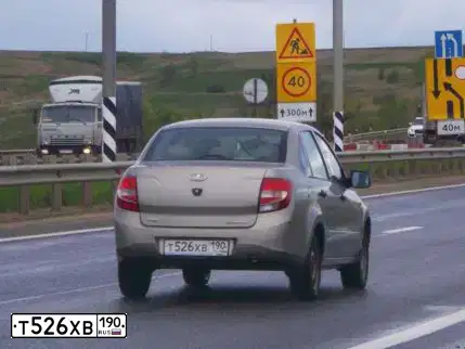 Фото автомобиля LADA GRANTA, 2012 — госномер К146АО95. Цвет: СЕРО-БЕЖЕВЫЙ