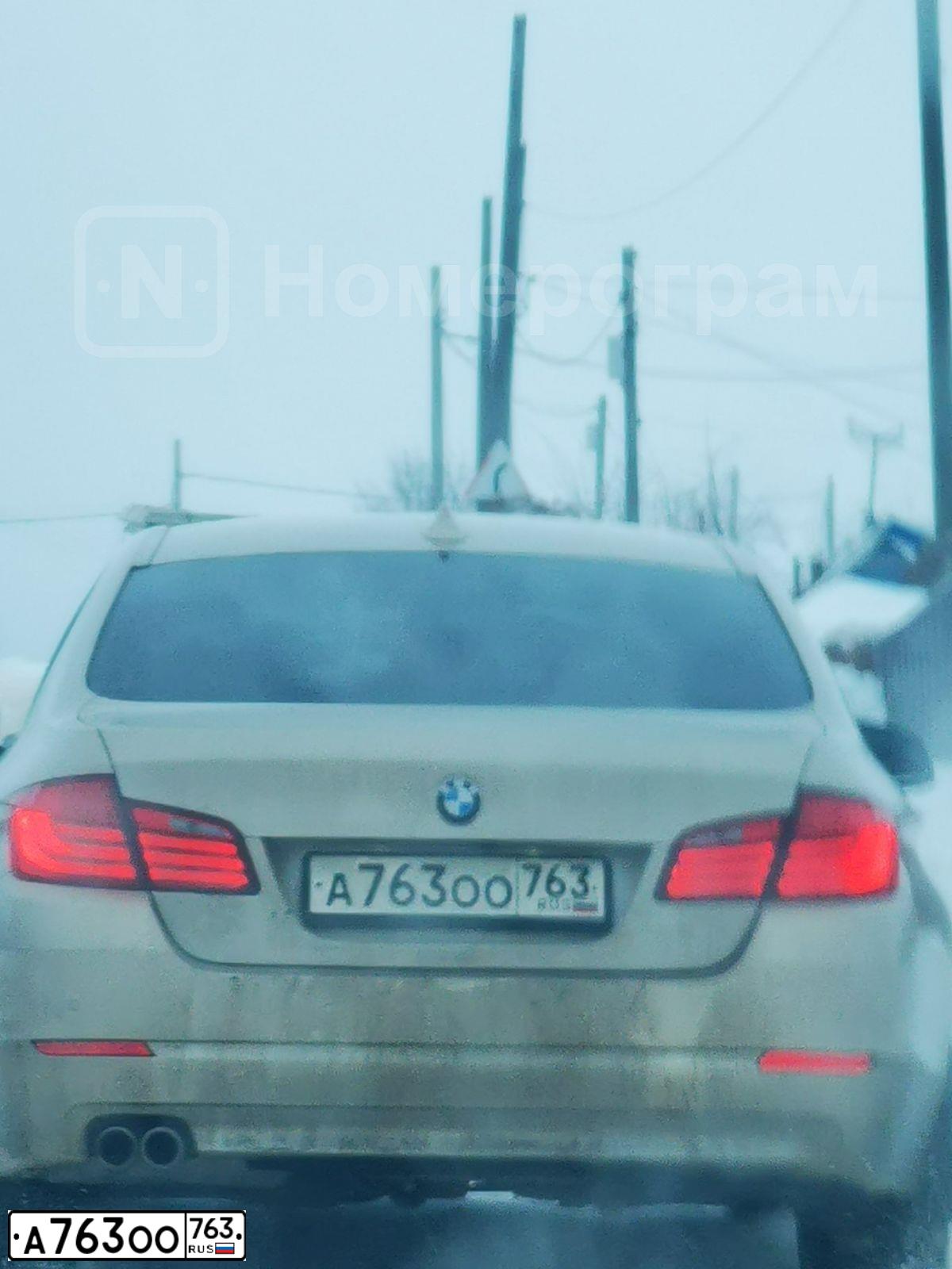 Фото автомобиля BMW SERIE 5, 2012 — госномер А763ОО763. Цвет: БЕЖЕВЫЙ