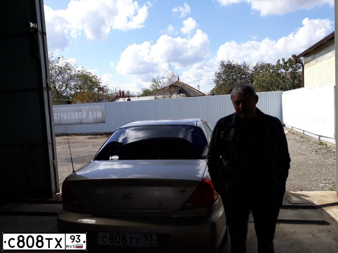 Фото автомобиля KIA SPECTRA, 2007 — госномер О929ОР68. Цвет: Черный жемчуг (Чёрный)