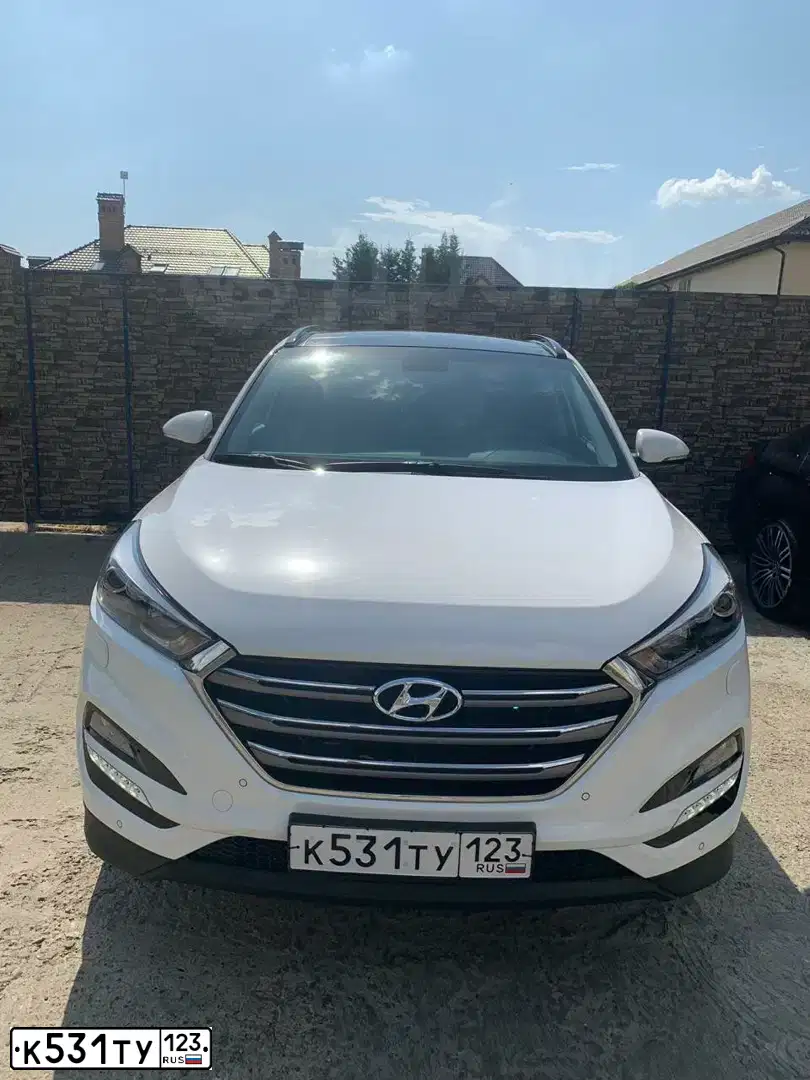 Фото автомобиля HYUNDAI TUCSON, 2017 — госномер С771МА193. Цвет: Белый