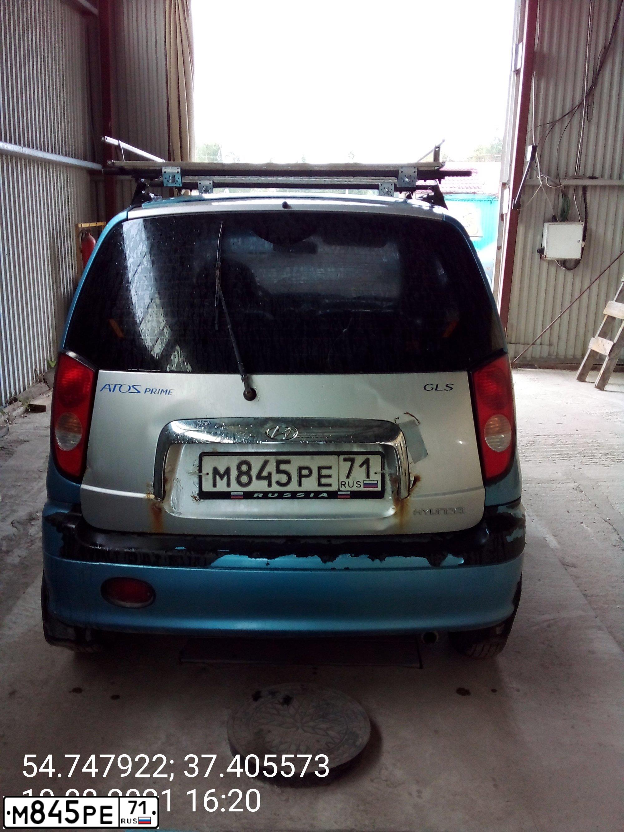 Фото автомобиля HYUNDAI ATOS, 2002 — госномер М845РЕ71. Цвет: ПЕРЛАМУТРОВО-ГОЛУБОЙ