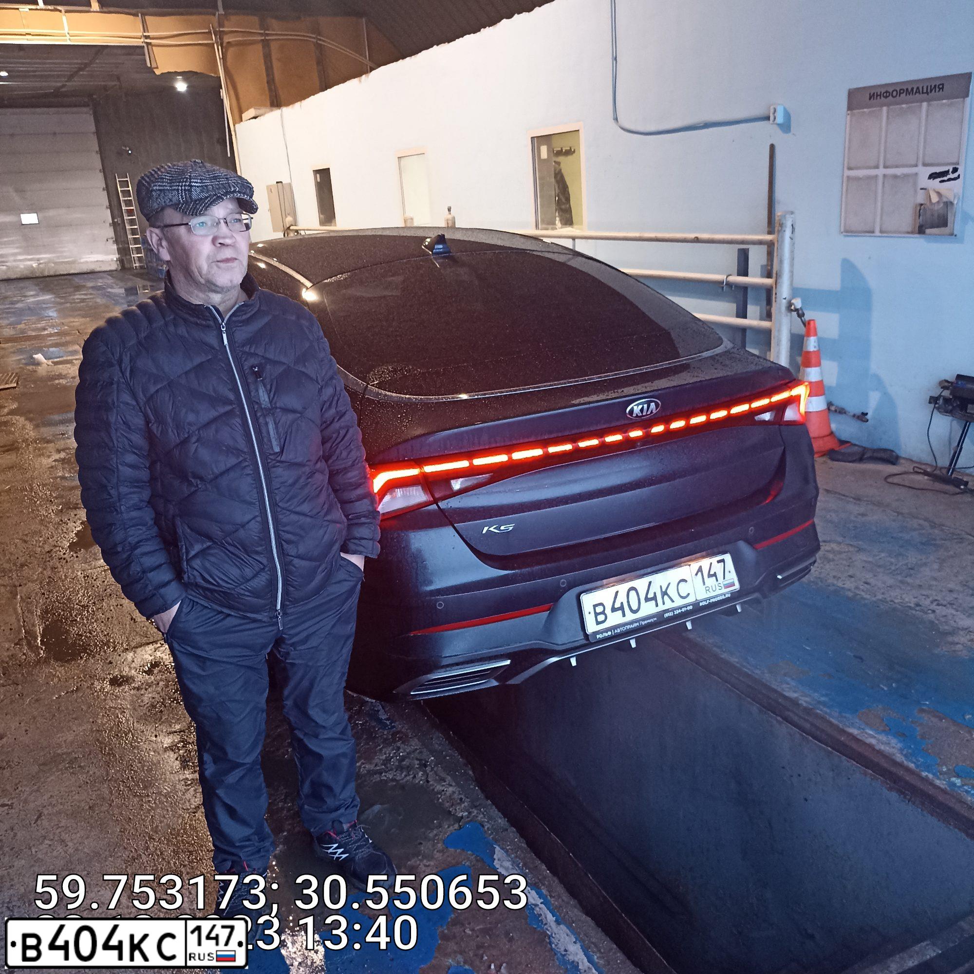 Фото автомобиля KIA K5, 2020 — госномер Р874ТН159. Цвет: синий