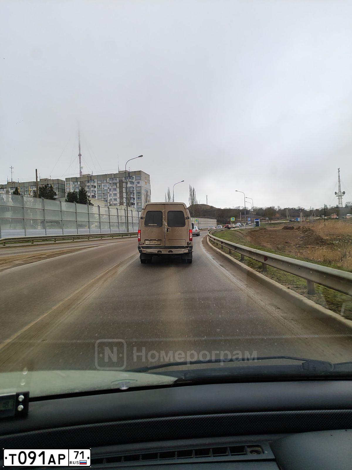 Фото автомобиля GAZ 3221 EL, 2011 — госномер Т091АР71. Цвет: БЕЖЕВЫЙ